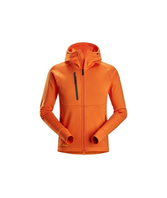 Snickers Workwear Polartec® Power Stretch® huvtröja med hellång dra...