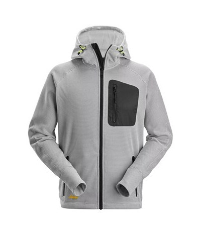 FlexiWork fleece hoodie with full-length zipper