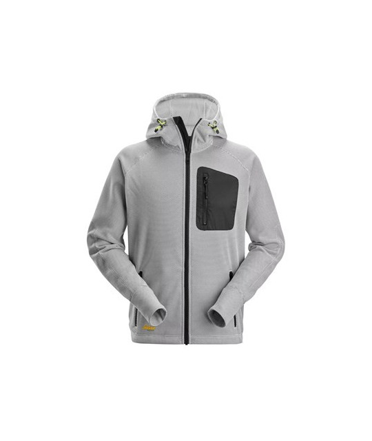 Snickers Workwear FlexiWork huvtröja i fleece med hellång dragkedja...