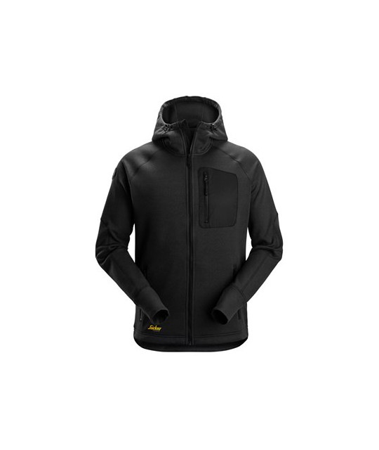 Snickers Workwear FlexiWork huvtröja i fleece med hellång dragkedja...
