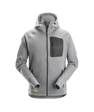 Snickers Workwear FlexiWork huvtröja i fleece med hellång dragkedja...