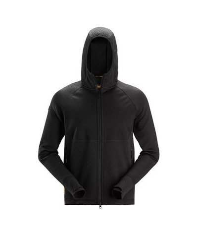 Hoodie with full-length zipper