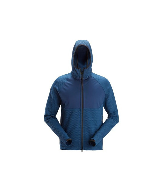 Hoodie with full-length zipper