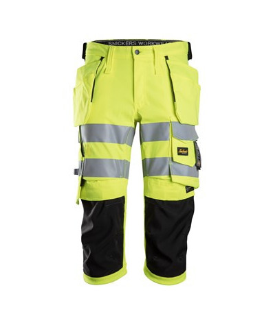 Snickers Workwear Piratbyxor med hölsterfickor, varsel klass 1/2