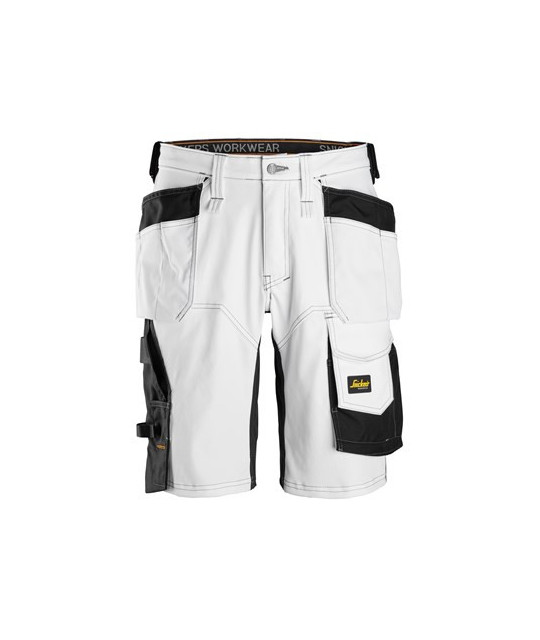 Stretch work shorts with holster pockets