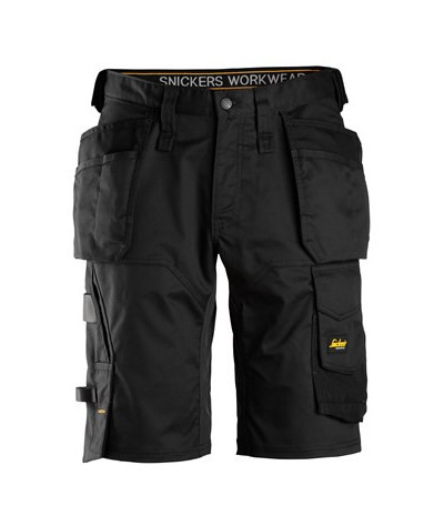 Stretch work shorts with holster pockets