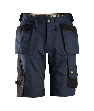 Stretch work shorts with holster pockets