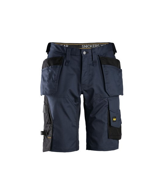 Stretch work shorts with holster pockets