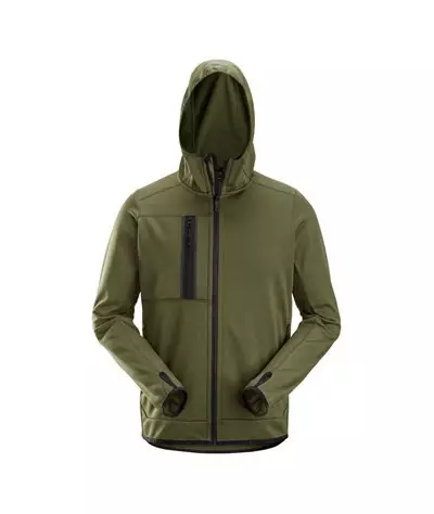 Snickers Workwear Huvtröja i fleece med hellång dragkedja, Snickers...