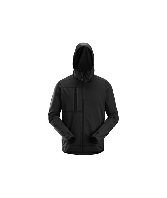 Fleece hoodie with full-length zip