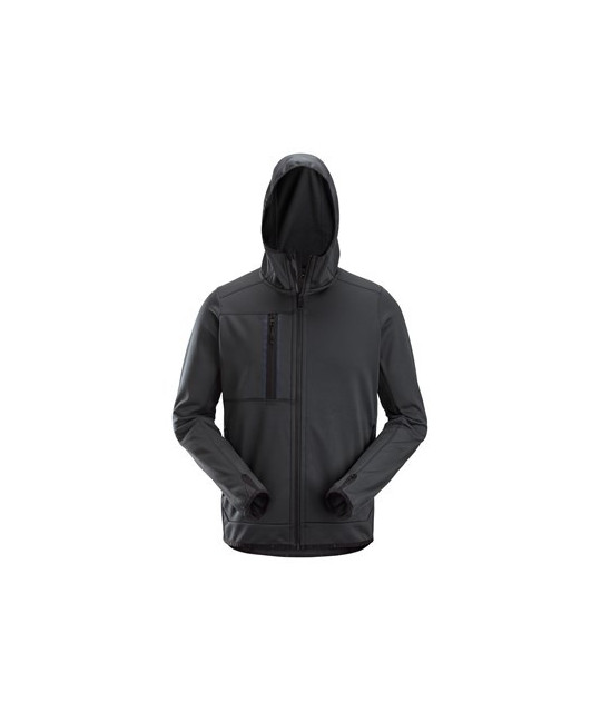 Fleece hoodie with full-length zip