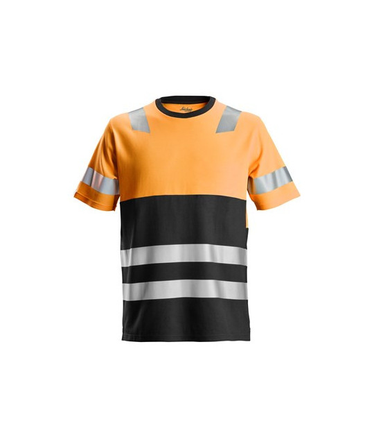Short-sleeved high-visibility shirt, high-visibility class 1