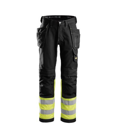 Snickers Workwear Varselbyxa med hölsterfickor i bomull, klass 1