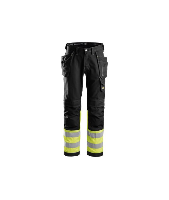 Snickers Workwear Varselbyxor med hölsterfickor i bomull, klass 1, ...