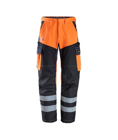 Snickers Workwear Byxa med förstärkt framsida av benet, varselorang...