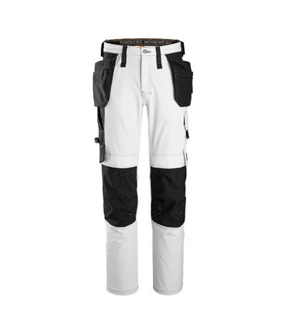 Stretch work trousers with holster pockets