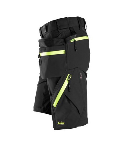 Stretch shorts with removable holster pockets