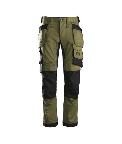 Stretch pants with holster pockets