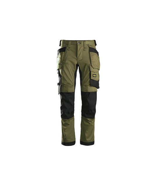 Stretch pants with holster pockets