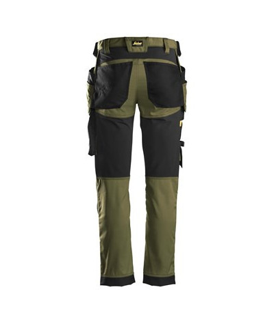 Stretch pants with holster pockets