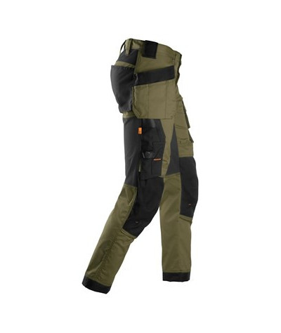 Stretch pants with holster pockets