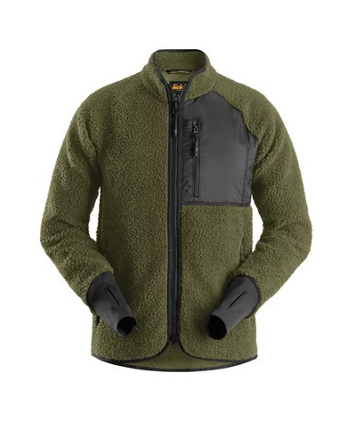 Teddy jacket with full-length zipper