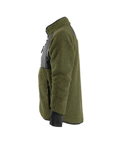 Teddy jacket with full-length zipper