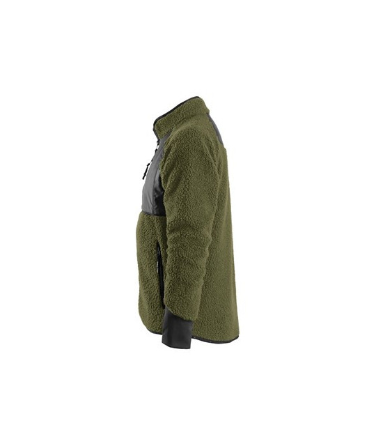 Teddy jacket with full-length zipper
