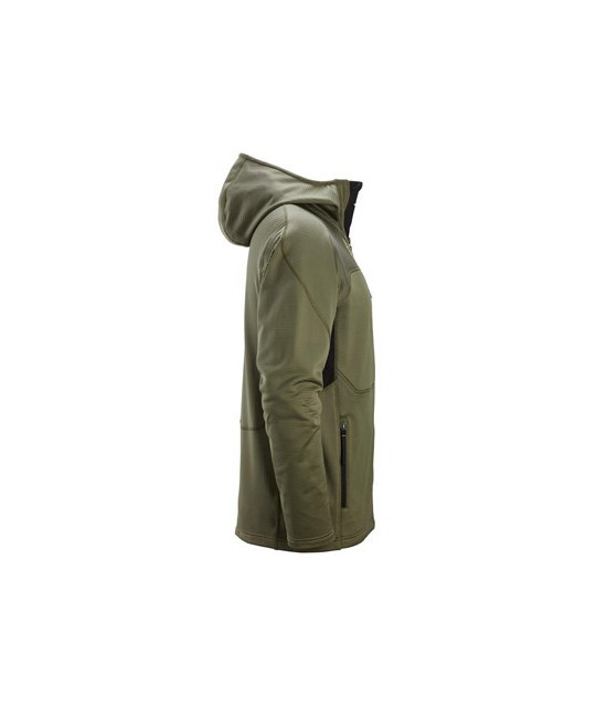Snickers Workwear Huvtröja i fleece med hellång dragkedja Snickers ...