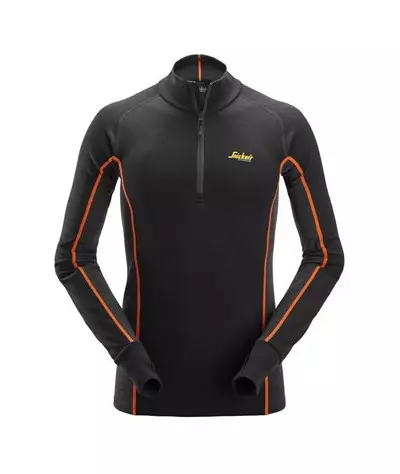 Snickers Workwear Stay Warm underställströja ½ zip i merinoull Snic...