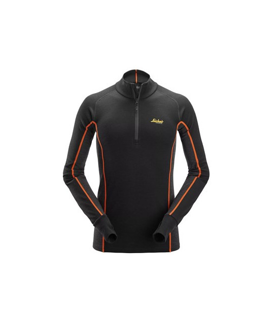 Snickers Workwear Stay Warm underställströja ½ zip i merinoull
