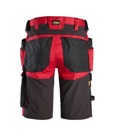 Stretch work shorts with holster pockets