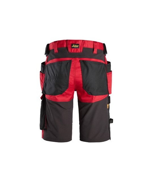 Stretch work shorts with holster pockets