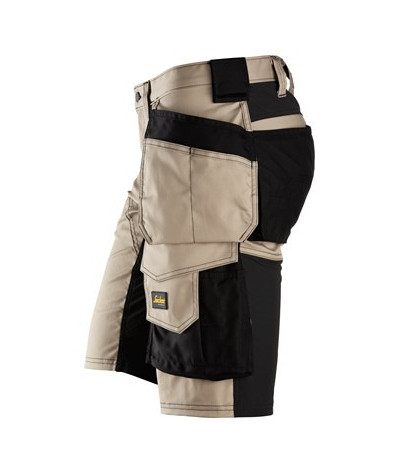 Stretch work shorts with holster pockets