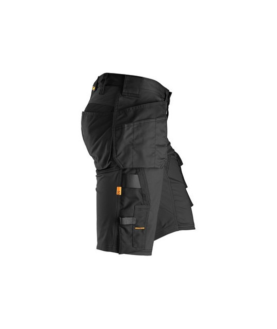 Stretch work shorts with holster pockets