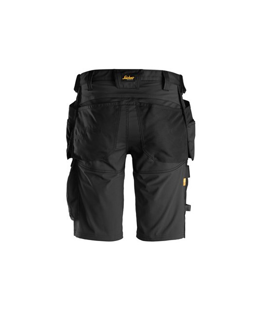 Stretch work shorts with holster pockets