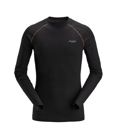 Snickers Workwear Seamless Base Layer Heat Regulating Wool Top
