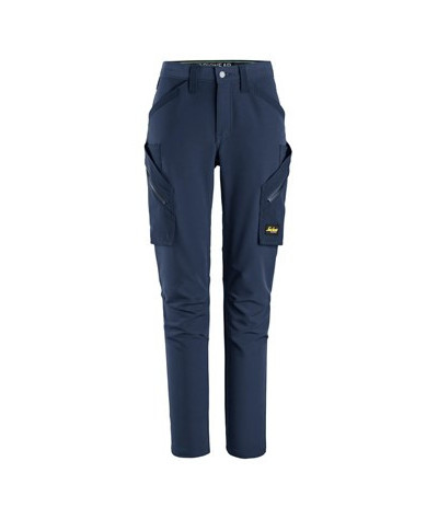 Stretch trousers without knee pockets, women's